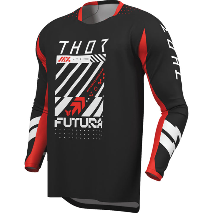 THOR LAUNCHMODE Futura Jersey Black/Red - Front Left Side View