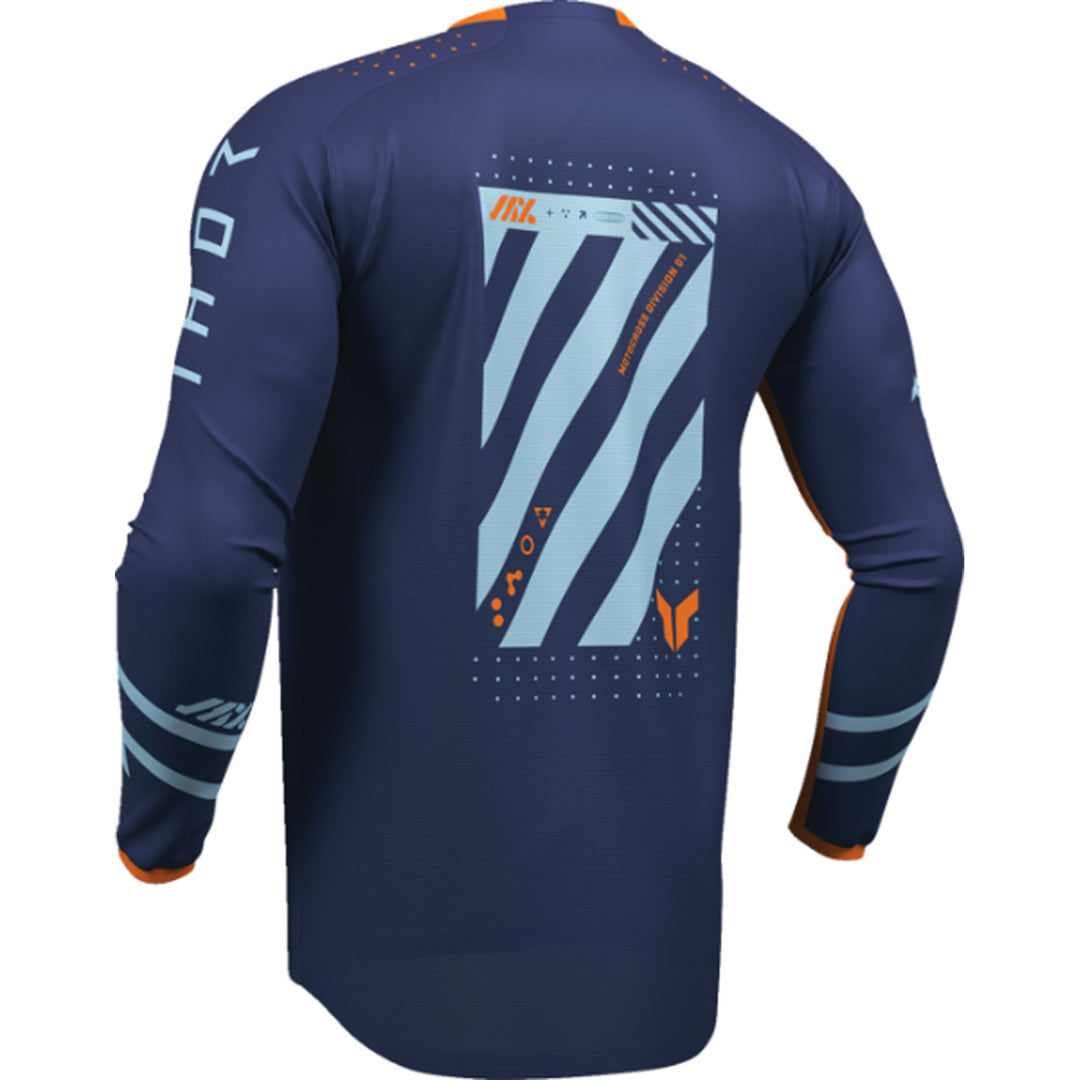 THOR LAUNCHMODE Futura Jersey Navy/Orange - Rear Left Side View