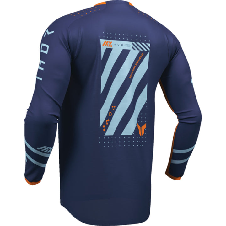 THOR LAUNCHMODE Futura Jersey Navy/Orange - Rear Left Side View