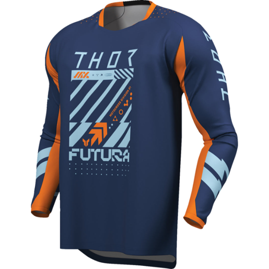 THOR LAUNCHMODE Futura Jersey Navy/Orange - Front Left Side View