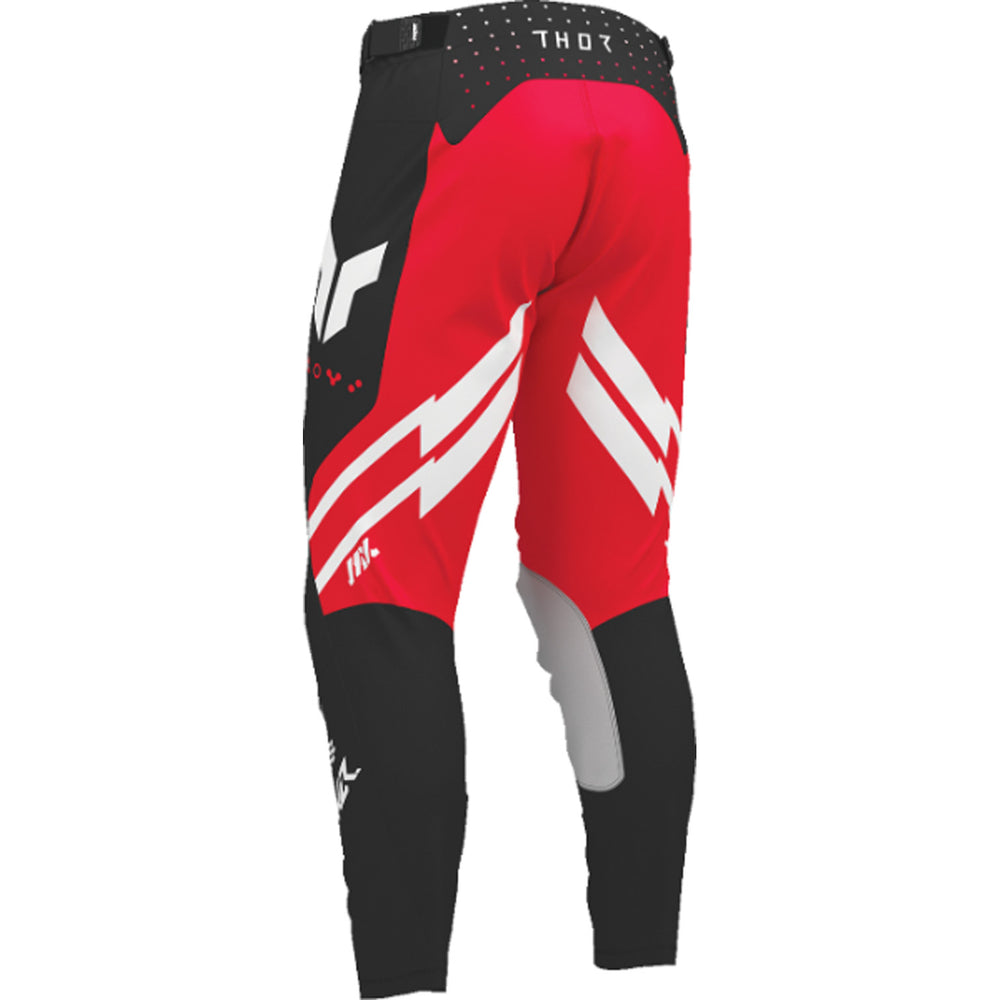 THOR LAUNCHMODE Futura Pants Black/Red - Rear Left Side View