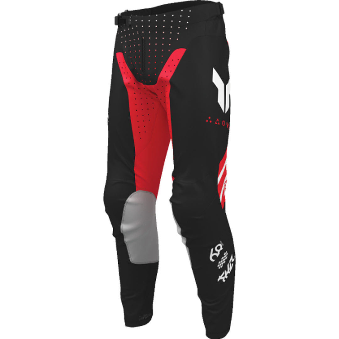 THOR LAUNCHMODE Futura Pants Black/Red - Front Left Side View