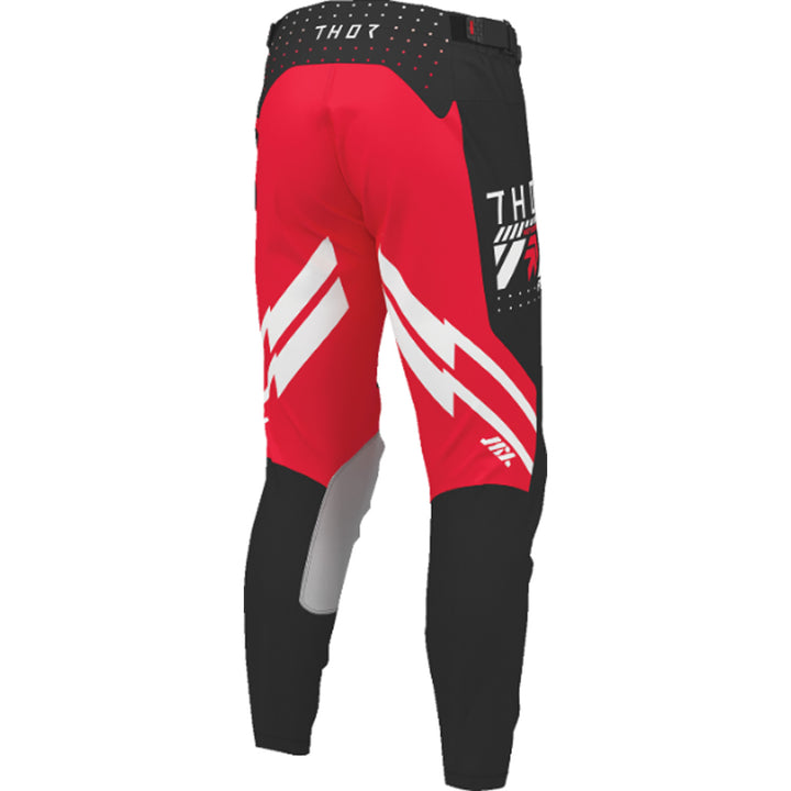 THOR LAUNCHMODE Futura Pants Black/Red - Rear Right Side View