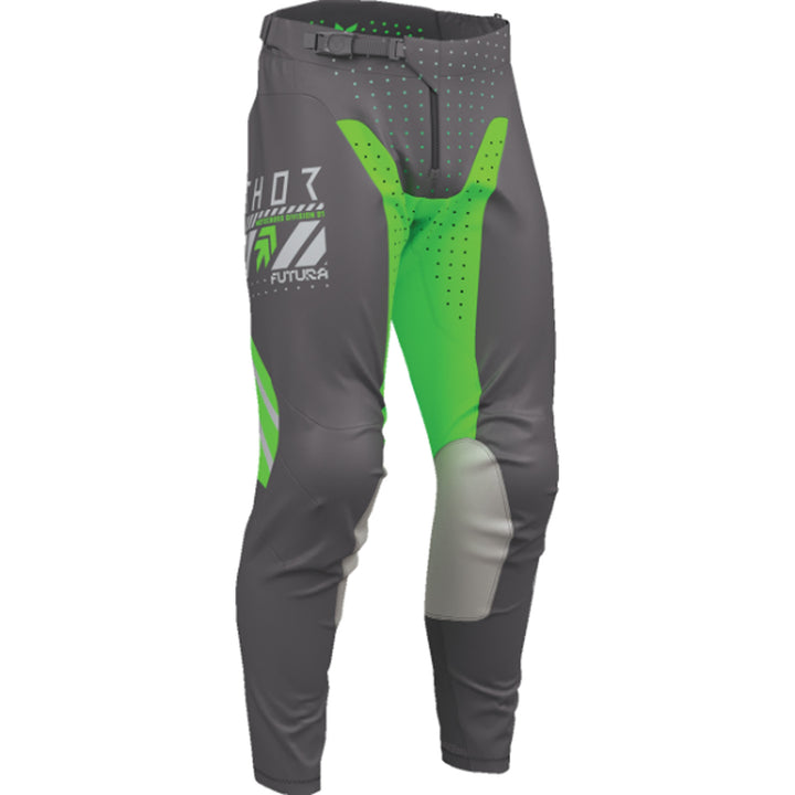 THOR LAUNCHMODE Futura Pants Charcoal/Green - Front Right Side View