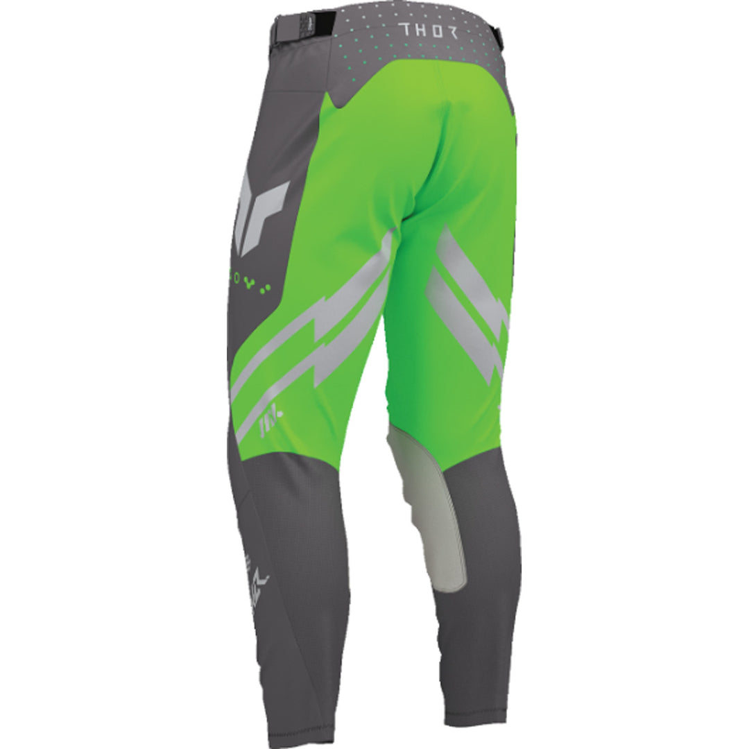 THOR LAUNCHMODE Futura Pants Charcoal/Green - Rear Left Side View