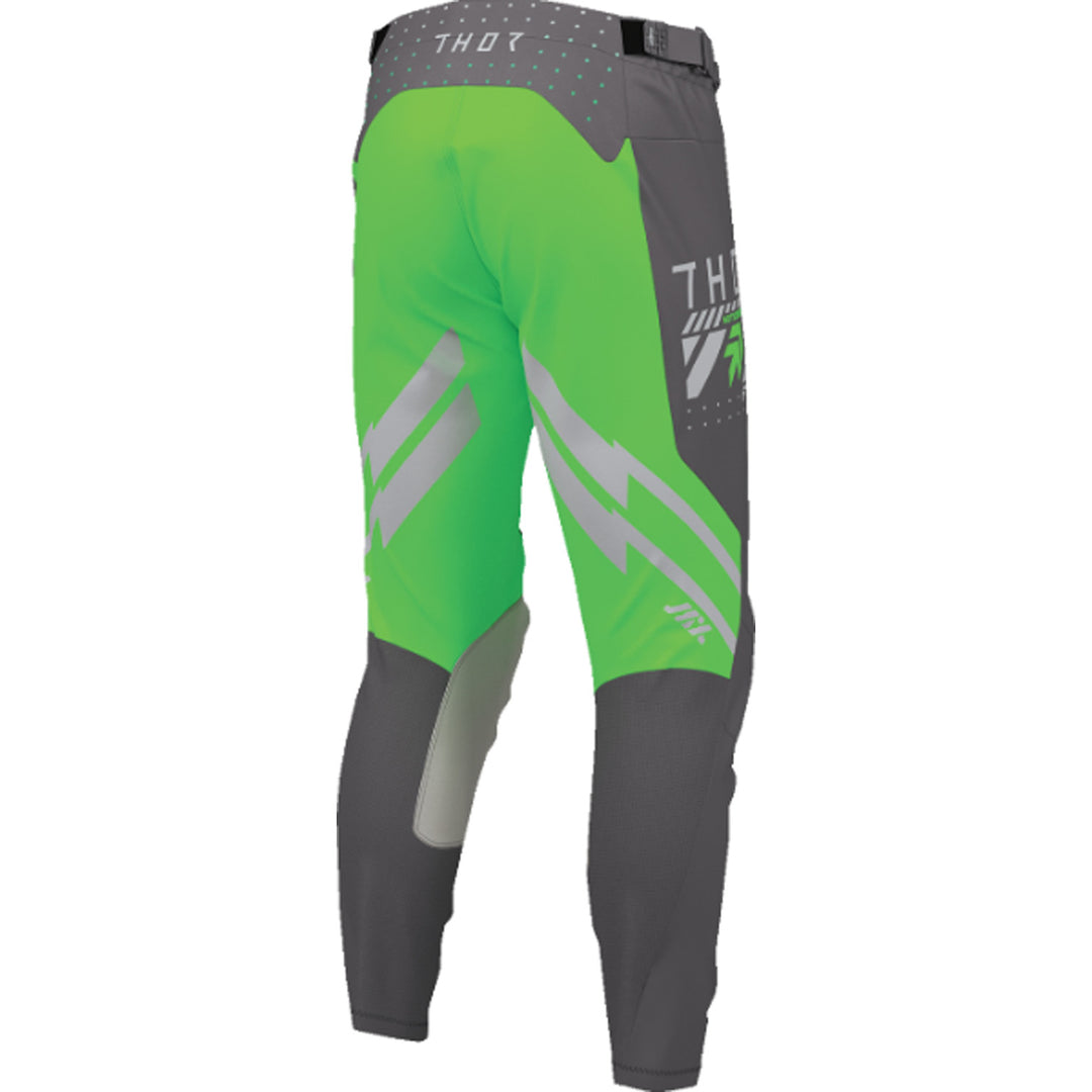 THOR LAUNCHMODE Futura Pants Charcoal/Green - Rear Right Side View
