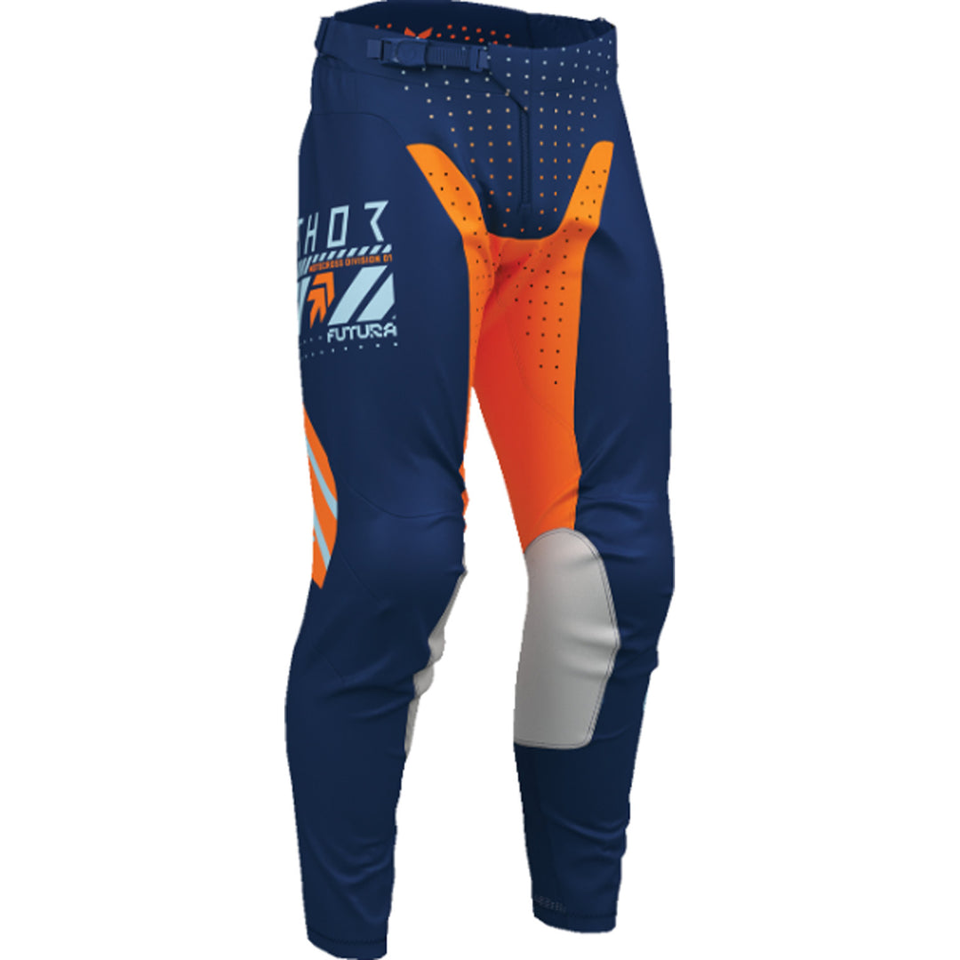 THOR LAUNCHMODE Futura Pants Navy/Orange - Front Right Side View