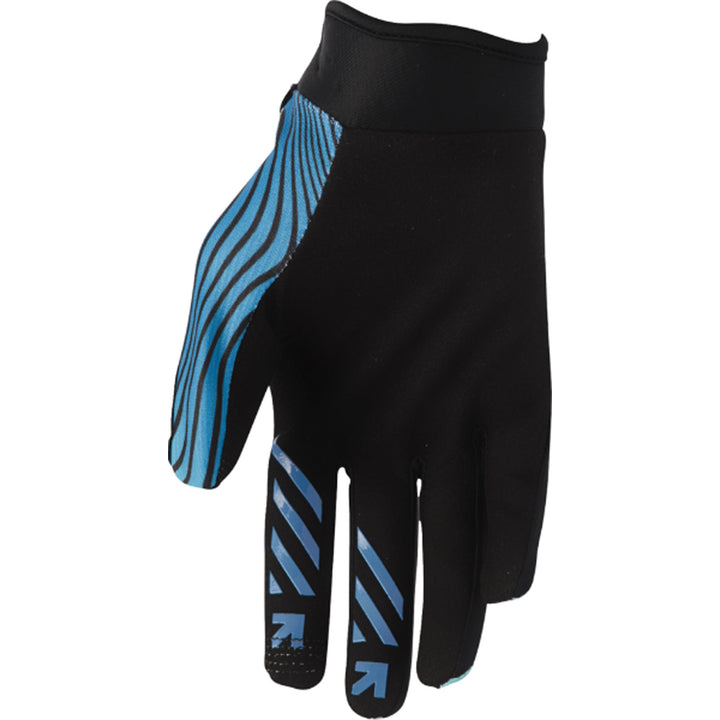 THOR LAUNCHMODE Identity Gloves Teal/Black - Palm View