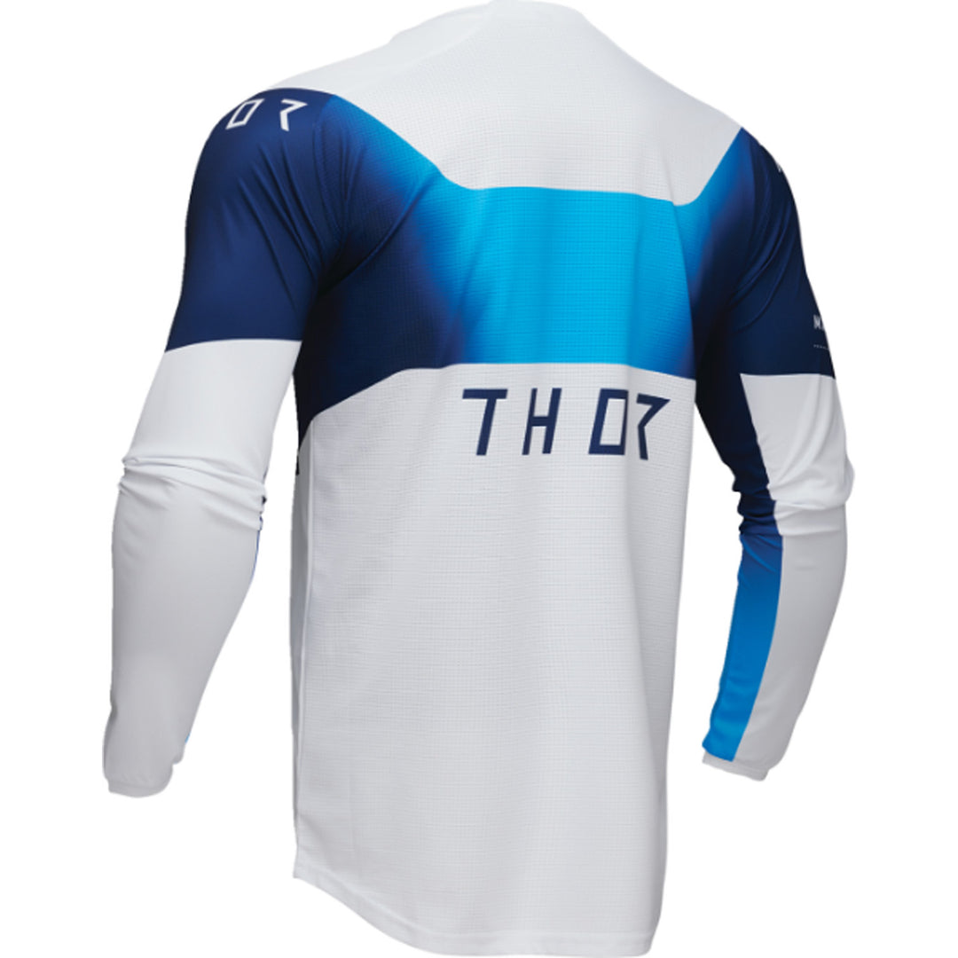 THOR LAUNCHMODE Storm Jersey White - Rear Left Side View
