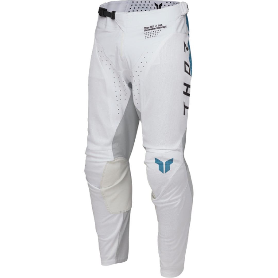 THOR LAUNCHMODE Vented Raid Pants White/Gray - Front Left Side View
