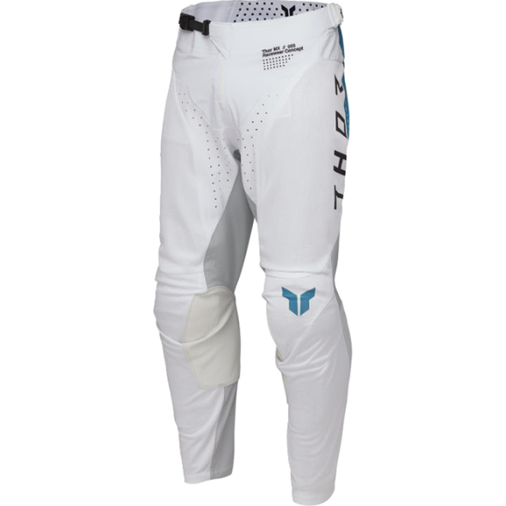 THOR LAUNCHMODE Vented Raid Pants White/Gray - Front Left Side View