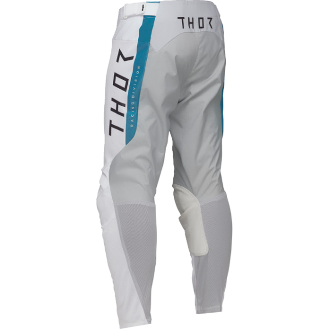 THOR LAUNCHMODE Vented Raid Pants White/Gray - Rear Left Side View