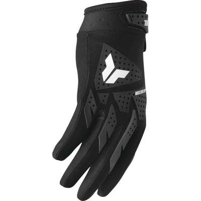 THOR LAUNCHMODE XP Gloves Black - Side Back of Hand View