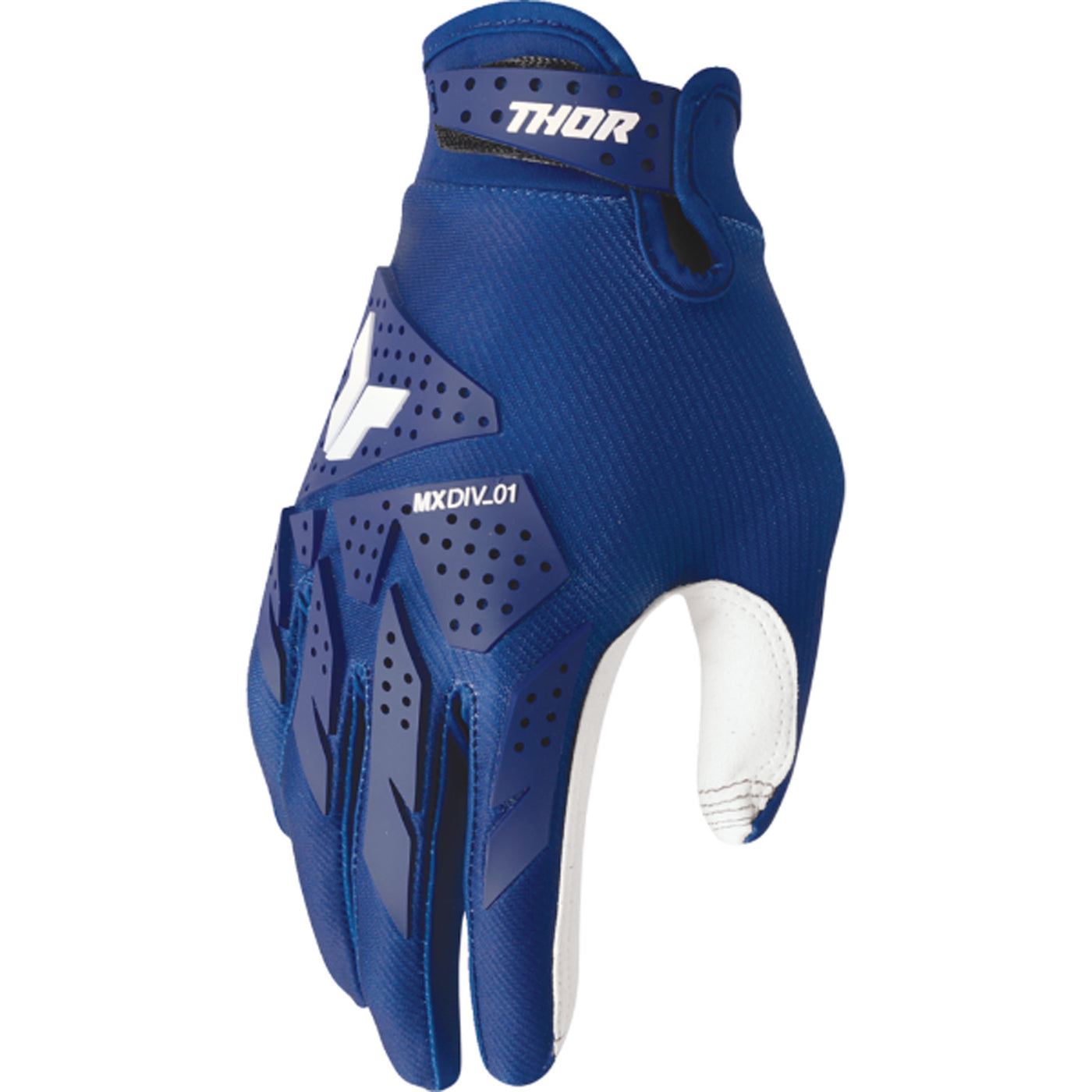 THOR LAUNCHMODE XP Gloves Navy - Back of Hand View