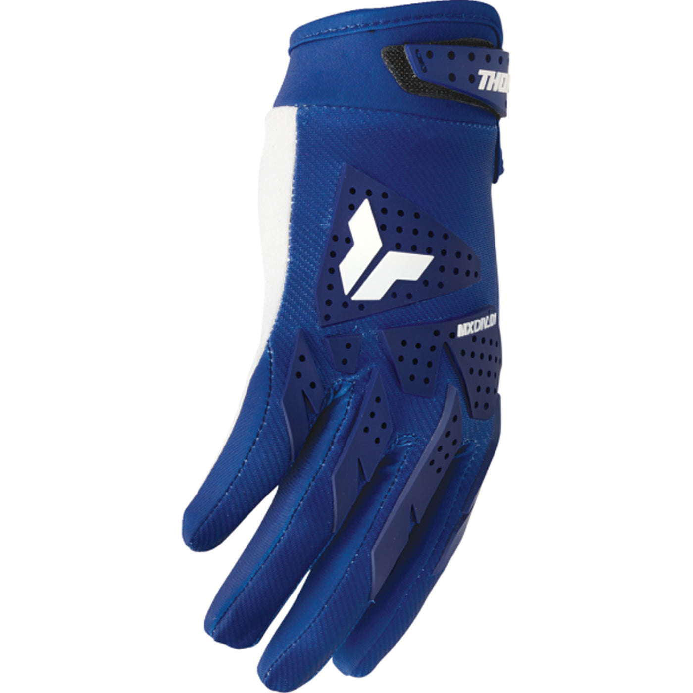 THOR LAUNCHMODE XP Gloves Navy - Side Back of Hand View