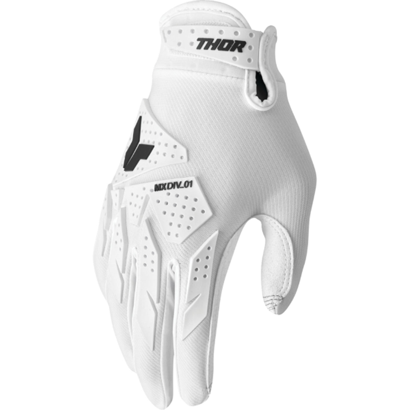 THOR LAUNCHMODE XP Gloves White - Back of Hand View