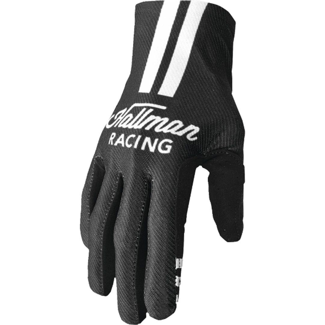 THOR Mainstay Roosted Gloves Black - Back of Hand View