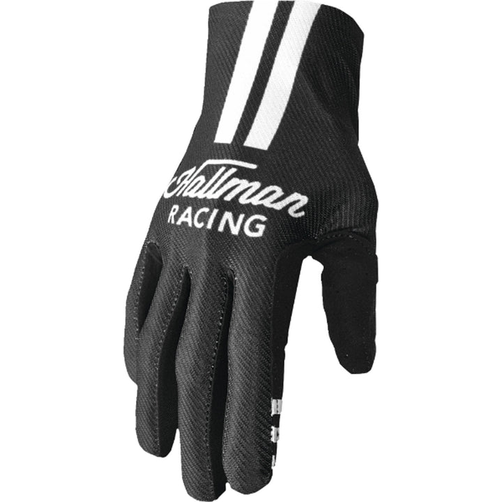 THOR Mainstay Roosted Gloves Black - Back of Hand View