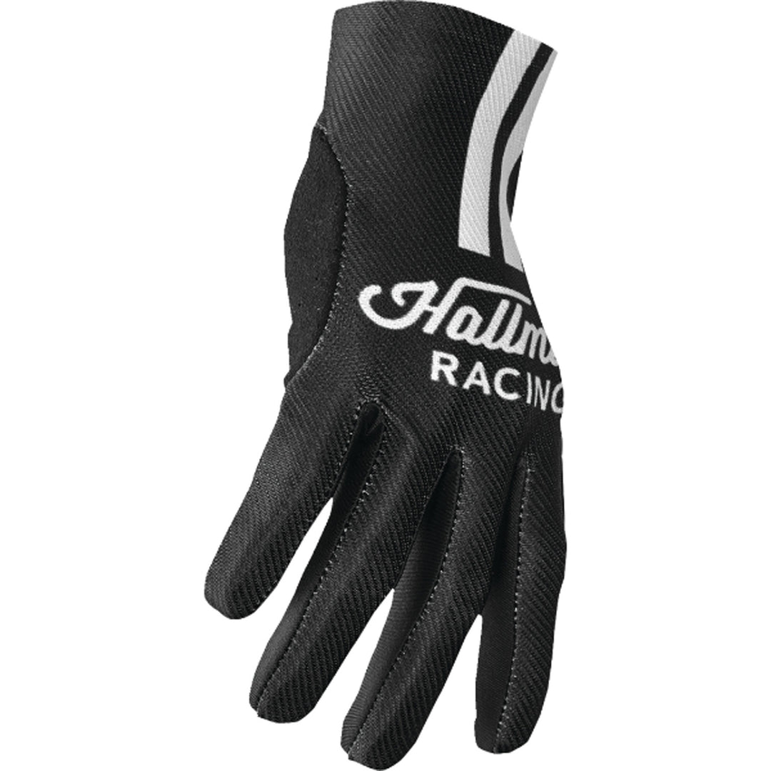 THOR Mainstay Roosted Gloves Black - Side Back of Hand View
