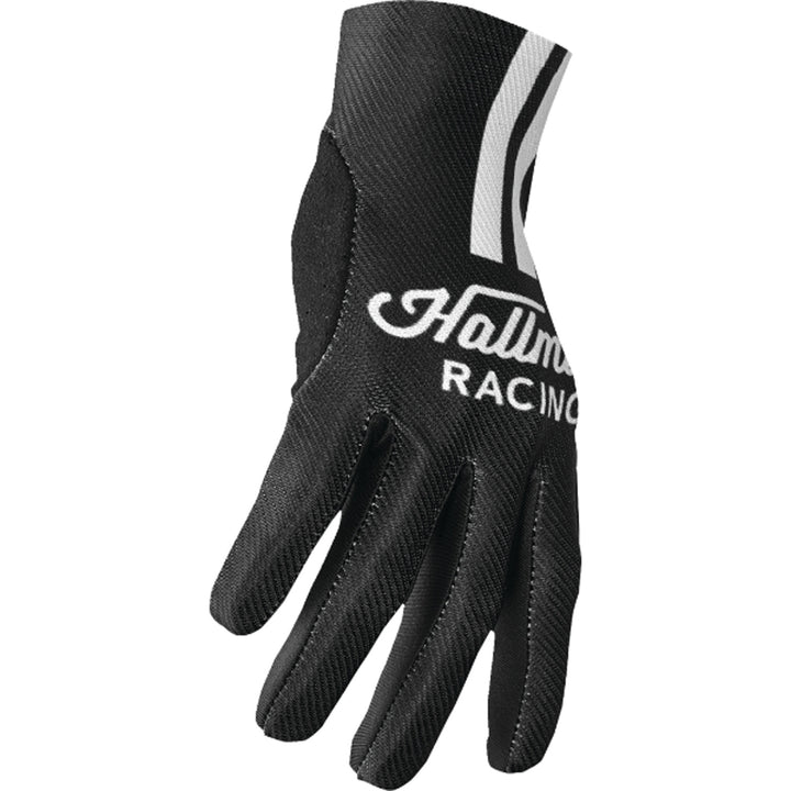 THOR Mainstay Roosted Gloves Black - Side Back of Hand View