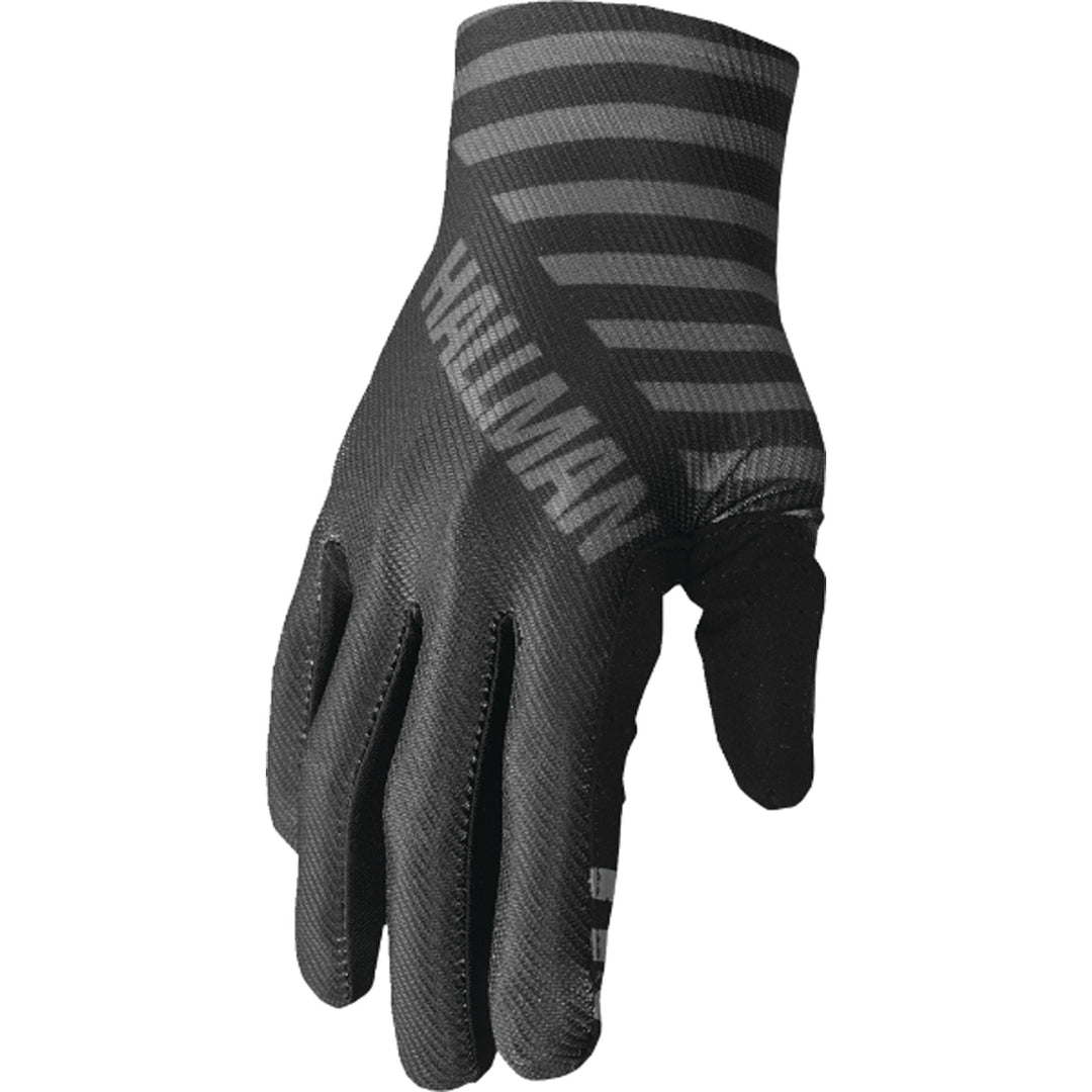 THOR Mainstay Slice Gloves Charcoal/Black - Back of Hand View