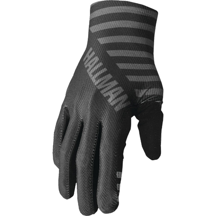 THOR Mainstay Slice Gloves Charcoal/Black - Back of Hand View