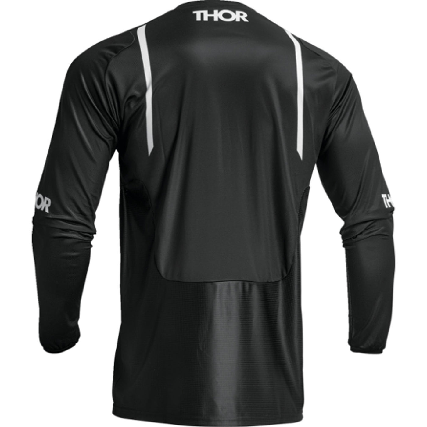 THOR Pulse Mono Jersey Black/White - Rear View