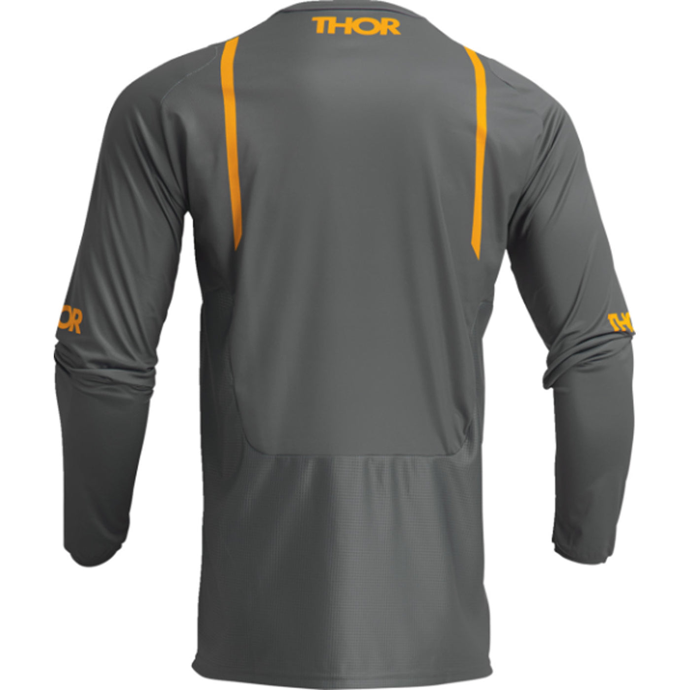 THOR Pulse Mono Jersey Gray/Yellow - Rear View