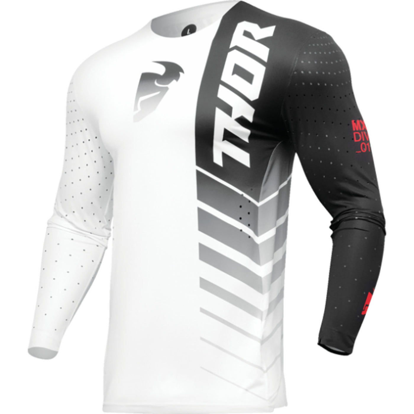 THOR Prime Analog Jersey Black/White - Front View