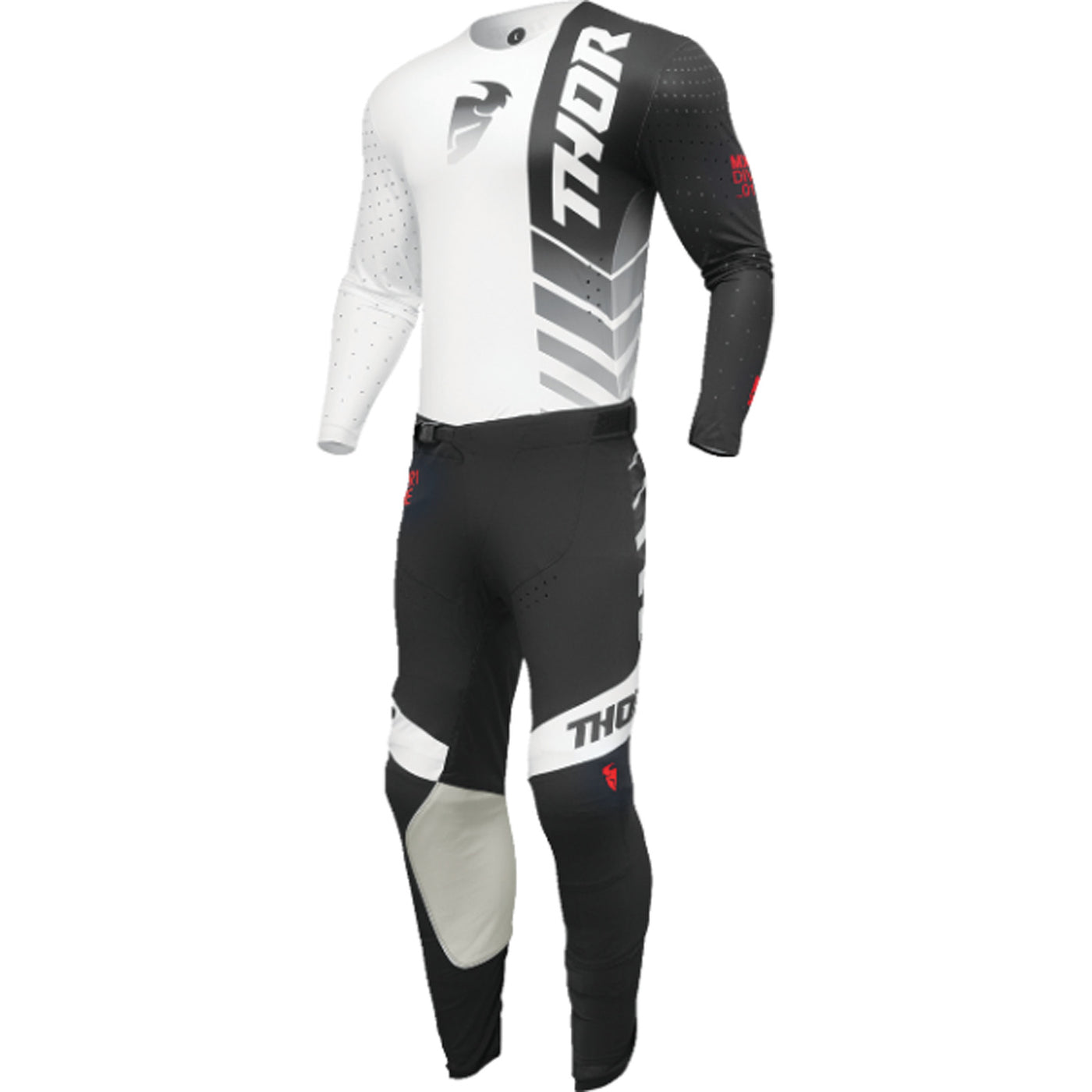 THOR Prime Analog Jersey Black/White - Front View with Pants