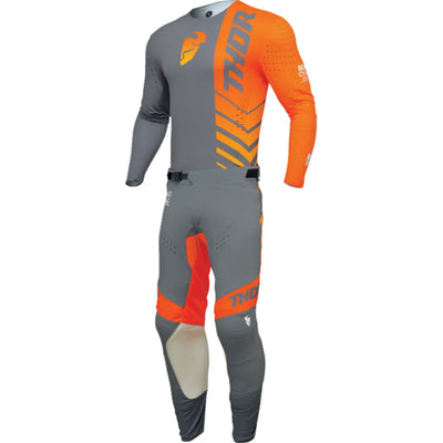 THOR Prime Analog Jersey Charcoal/Orange - Front View with Pants