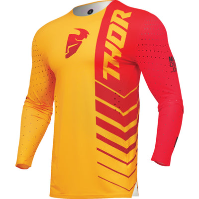 THOR Prime Analog Jersey Lemon/Red - Front View