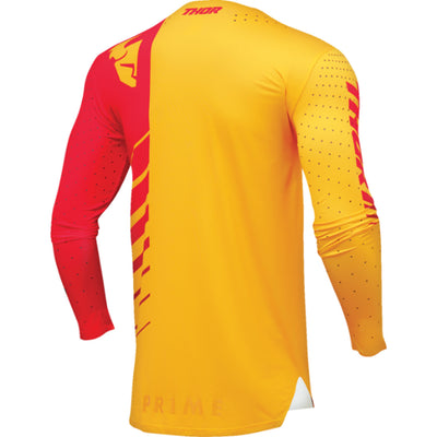 THOR Prime Analog Jersey Lemon/Red - Rear View