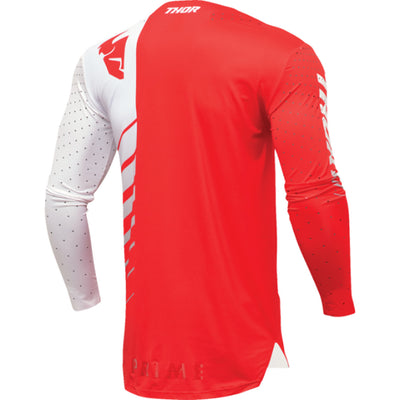 THOR Prime Analog Jersey Red/White - Rear View