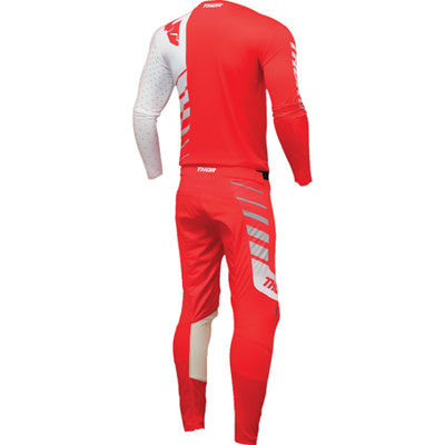 THOR Prime Analog Jersey Red/White - Rear View with Pants