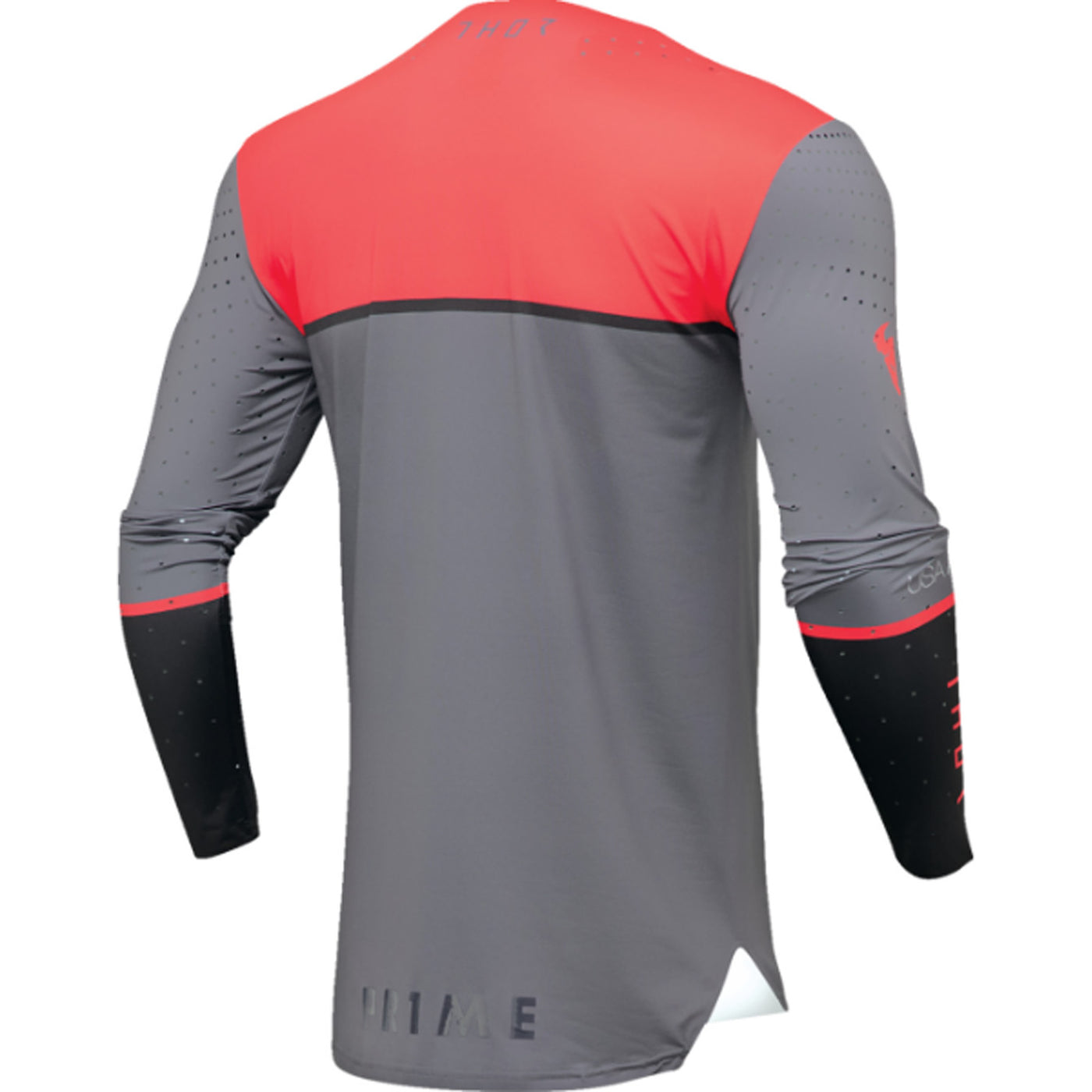 THOR Prime Ace Jersey Charcoal/Black - Rear View