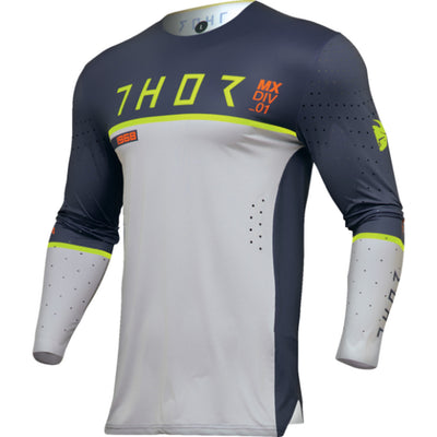 THOR Prime Ace Jersey Midnight/Gray - Front View