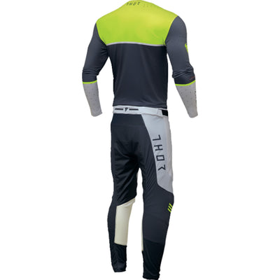 THOR Prime Ace Jersey Midnight/Gray - Rear View with Pants