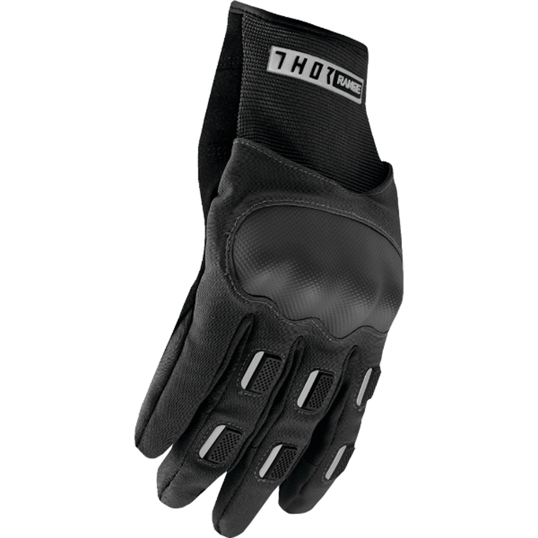 THOR Range Gloves Black - Side Back of Hand View