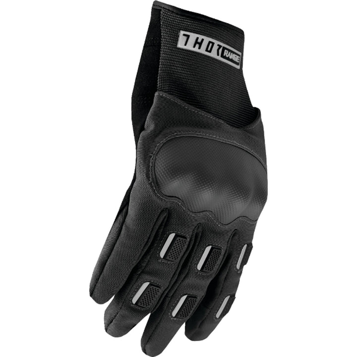 THOR Range Gloves Black - Side Back of Hand View