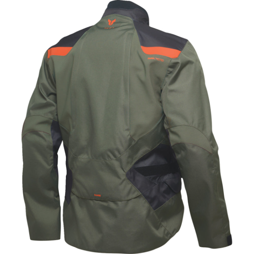 THOR Range Jacket Army/Orange - Rear View