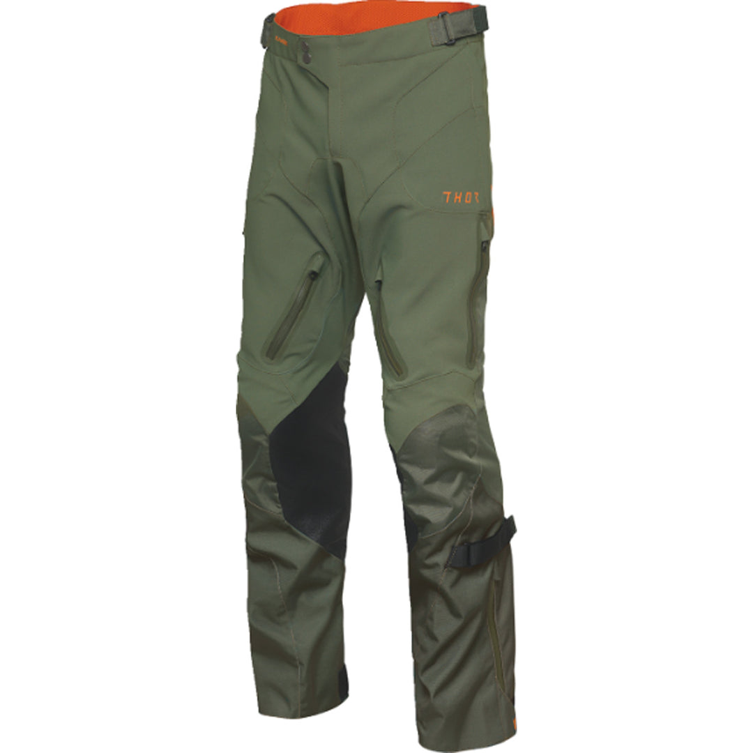THOR Range Pants Army/Orange - Front View