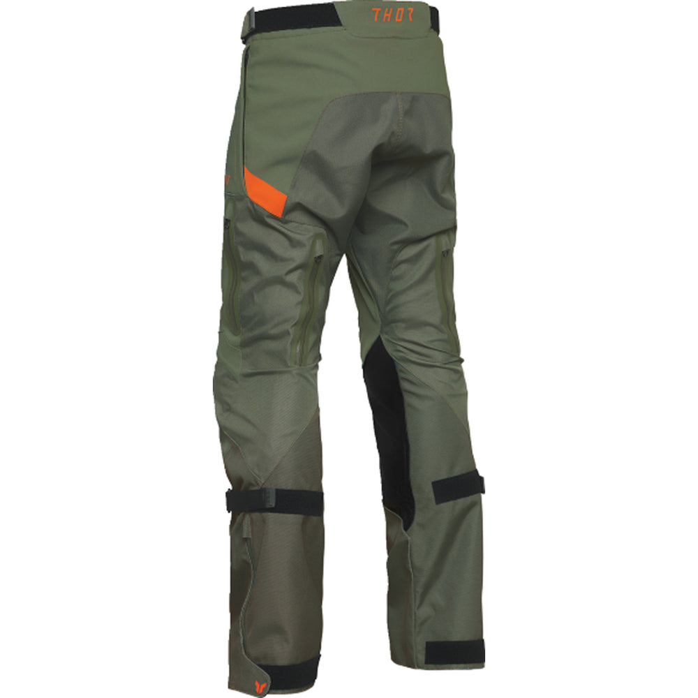 THOR Range Pants Army/Orange - Rear View