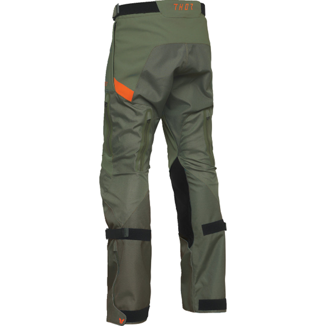 THOR Range Pants Army/Orange - Rear View