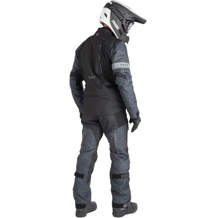 THOR Range Pants Black/Gray - Rear View of Model Posing in Pants