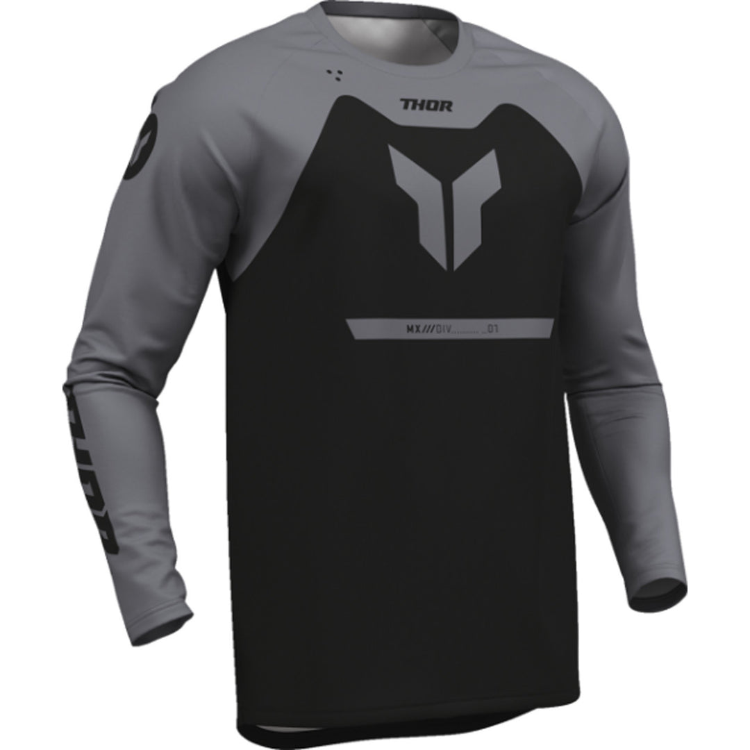 THOR RIDEMODE Menace Jersey Black - Front Right Side View