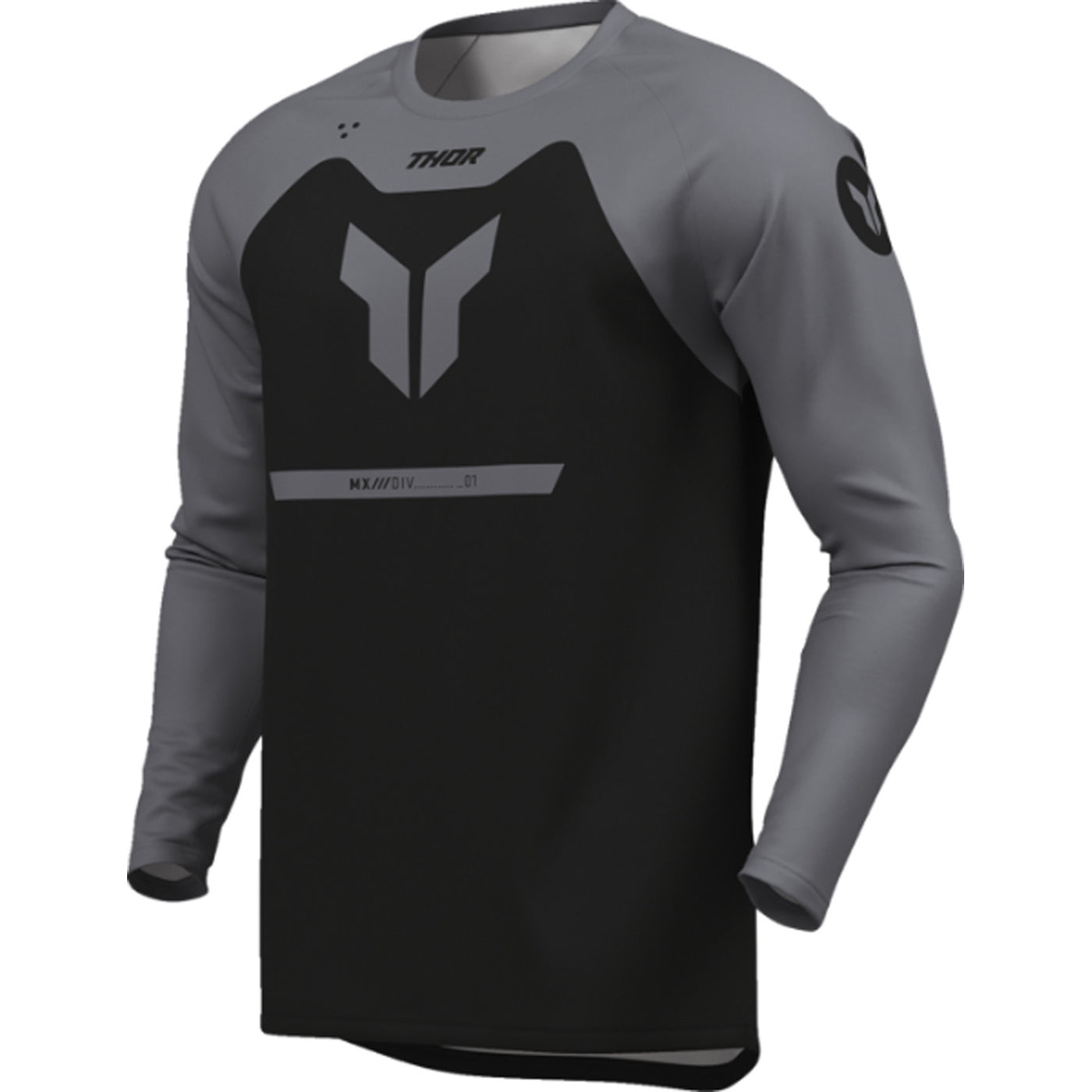 THOR RIDEMODE Menace Jersey Black - Front Left Side View