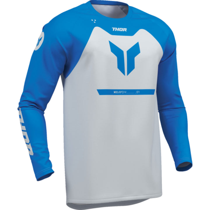 THOR RIDEMODE Menace Jersey Blue - Front Right Side View