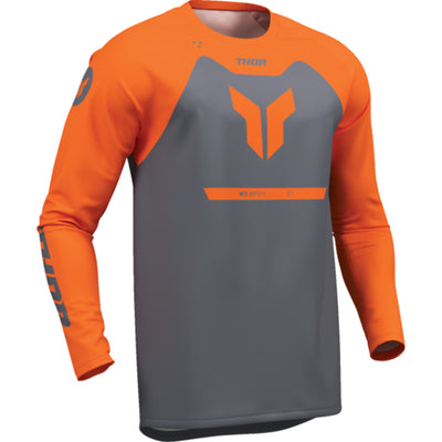 THOR RIDEMODE Menace Jersey Charcoal - Front Right Side View