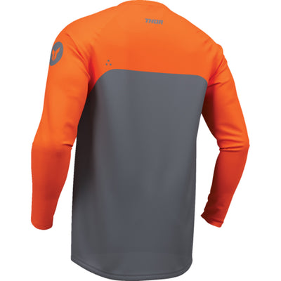 THOR RIDEMODE Menace Jersey Charcoal - Rear Left Side View